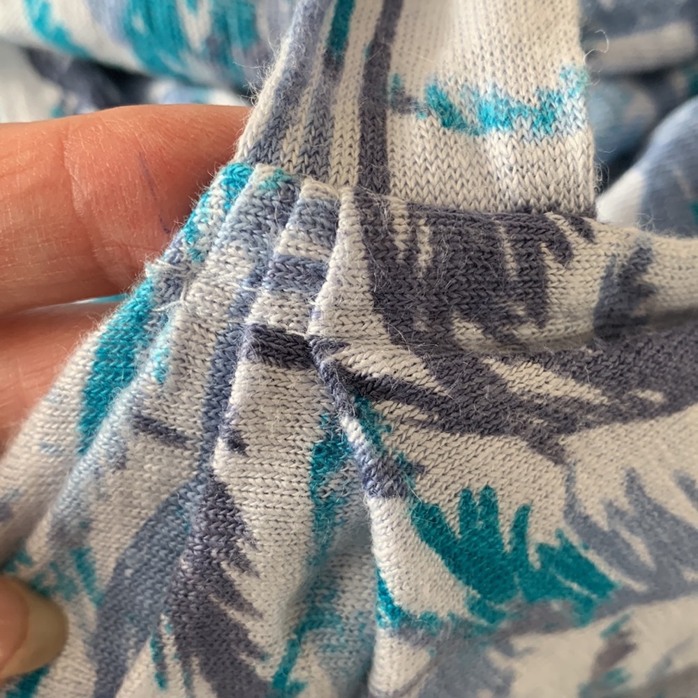 Tommy Bahama Blue Sleeveless Palm Linen Wrap Sun Dress NWOT MED - Picture 6 of 11